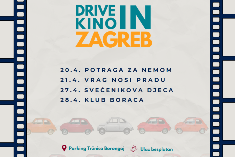 Najpopularnije Drive In Kino u Hrvatskoj ponovno počinje s projekcijomna još atraktivnijoj lokaciji