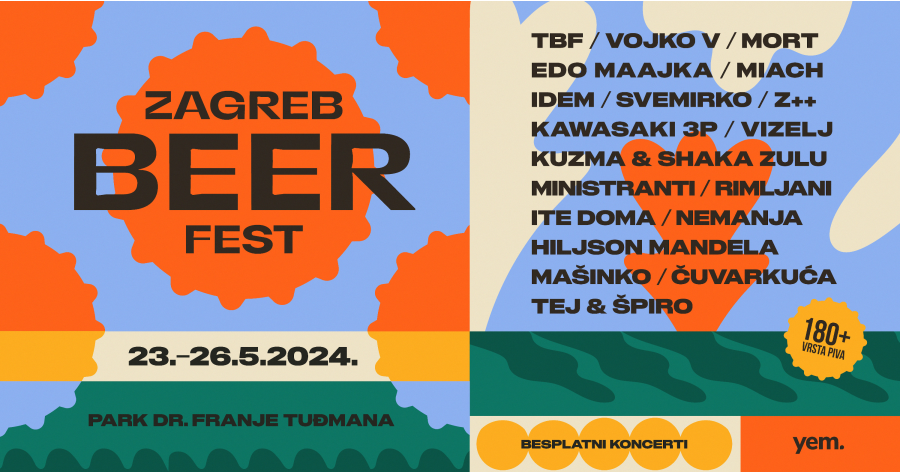 Poznata sva imena Zagreb Beer Festa: Na festivalu nastupaju i Hiljson Mandela, z++, Mašinko i Kuzma & Shaka Zulu