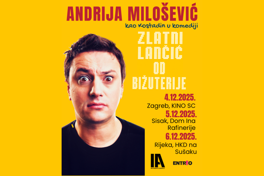 Andrija Milošević se vraća s hit-monodramom „Zlatni lančić od bižuterije“ – Tri grada i tri večeri pune smijeha!